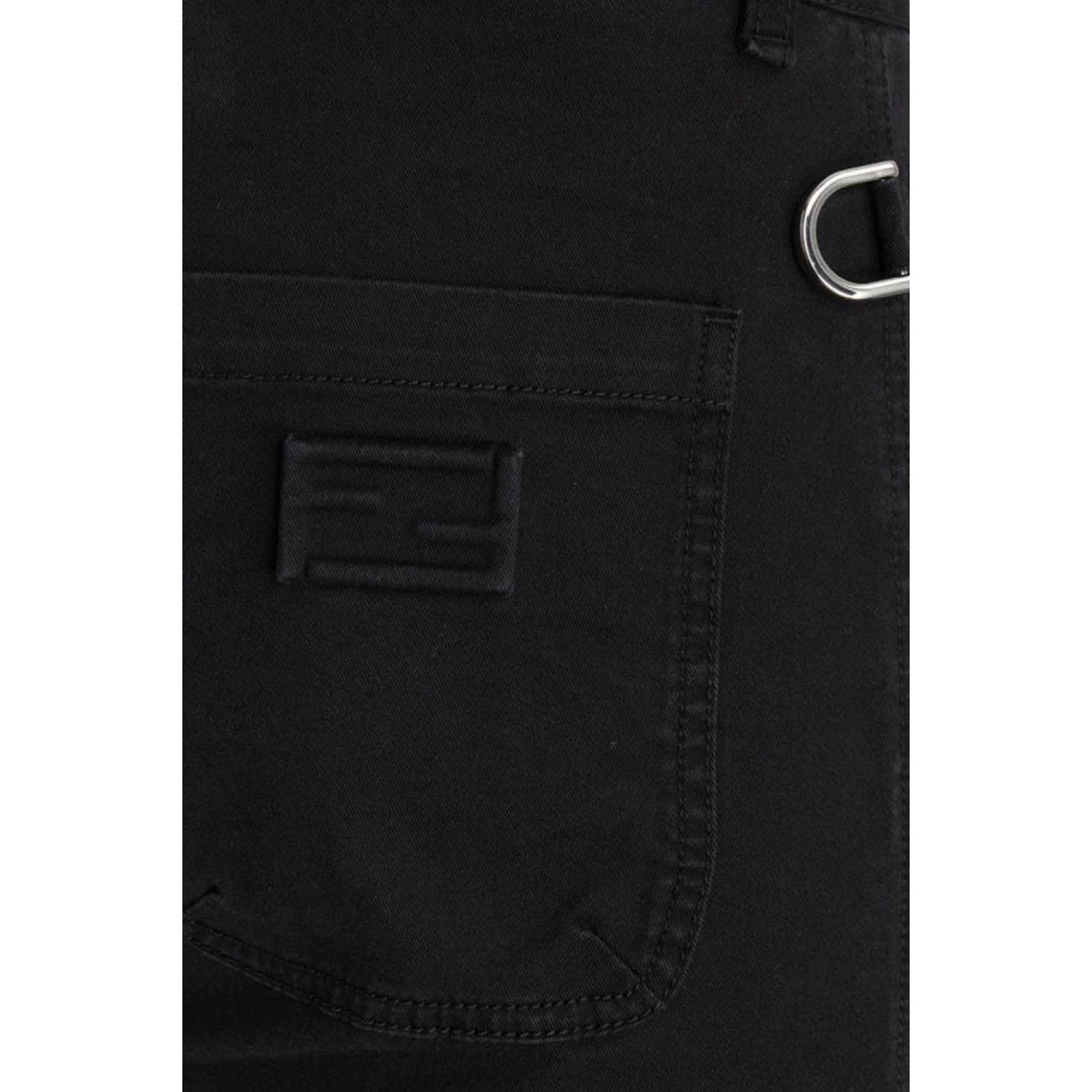 Fendi Cargo Logo Broek Black Heren