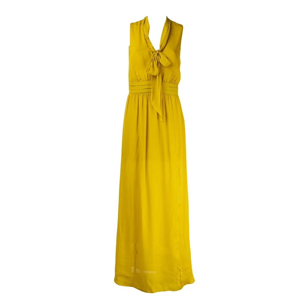 PATRIZIA PEPE Elegante Lange Zomerjurk Vrouwen Yellow Dames