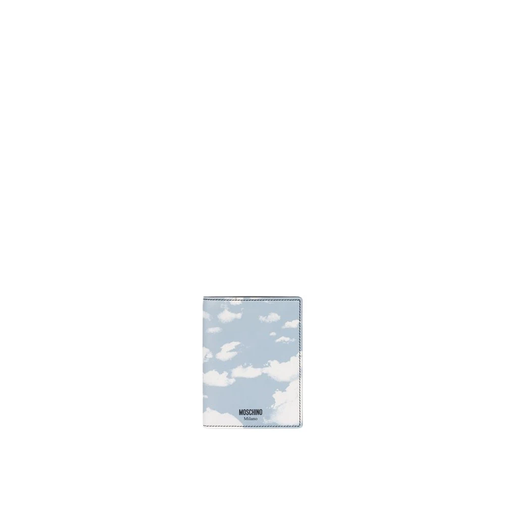 Moschino Unisex Blå Archive Clouds Passport Holder