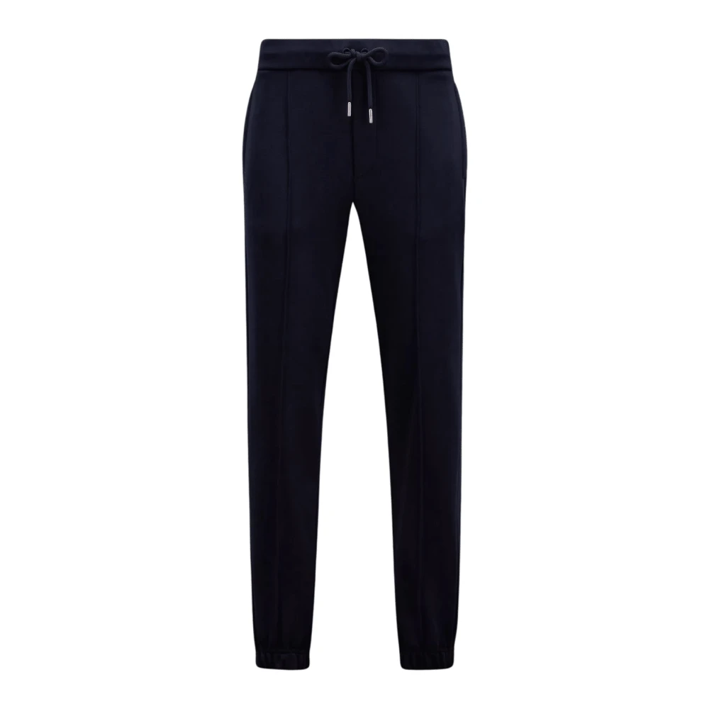 Moncler Navy Blauwe Fleece Joggers Blue Heren