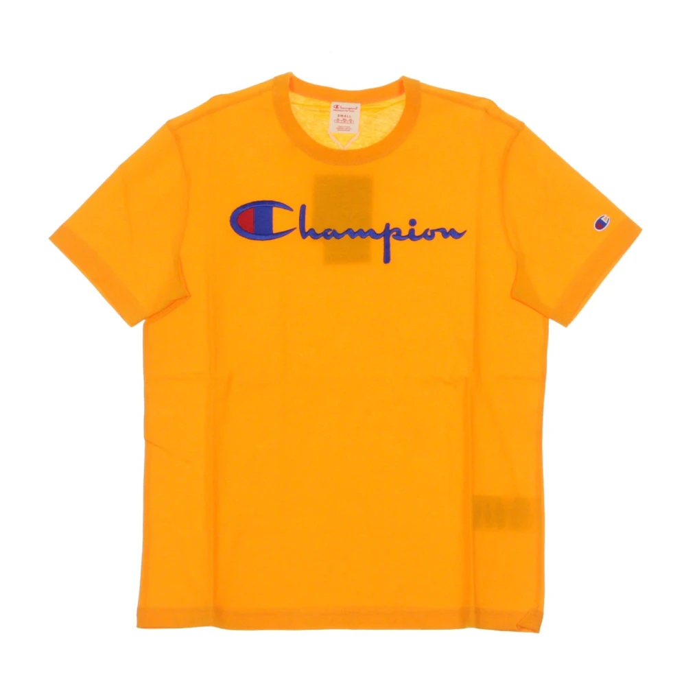 Champion Men's Light/Orange Crewneck Tee