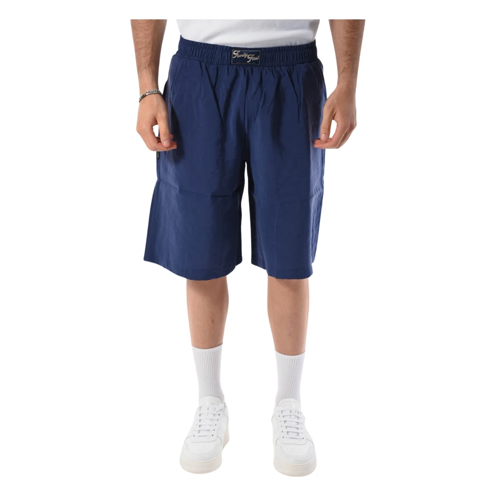 Family First Relaxte Bermuda Shorts in Cupro Blue Heren