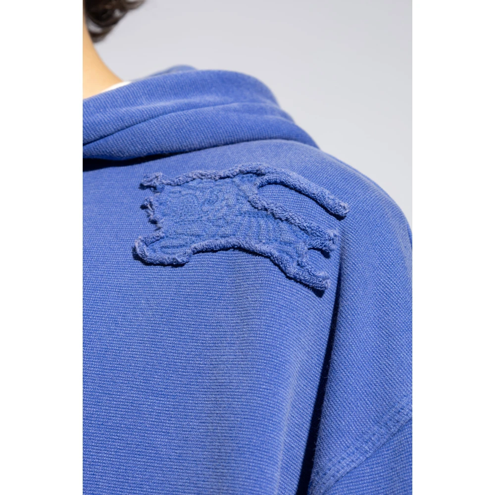 Burberry Sweatshirt met logo Blue Heren