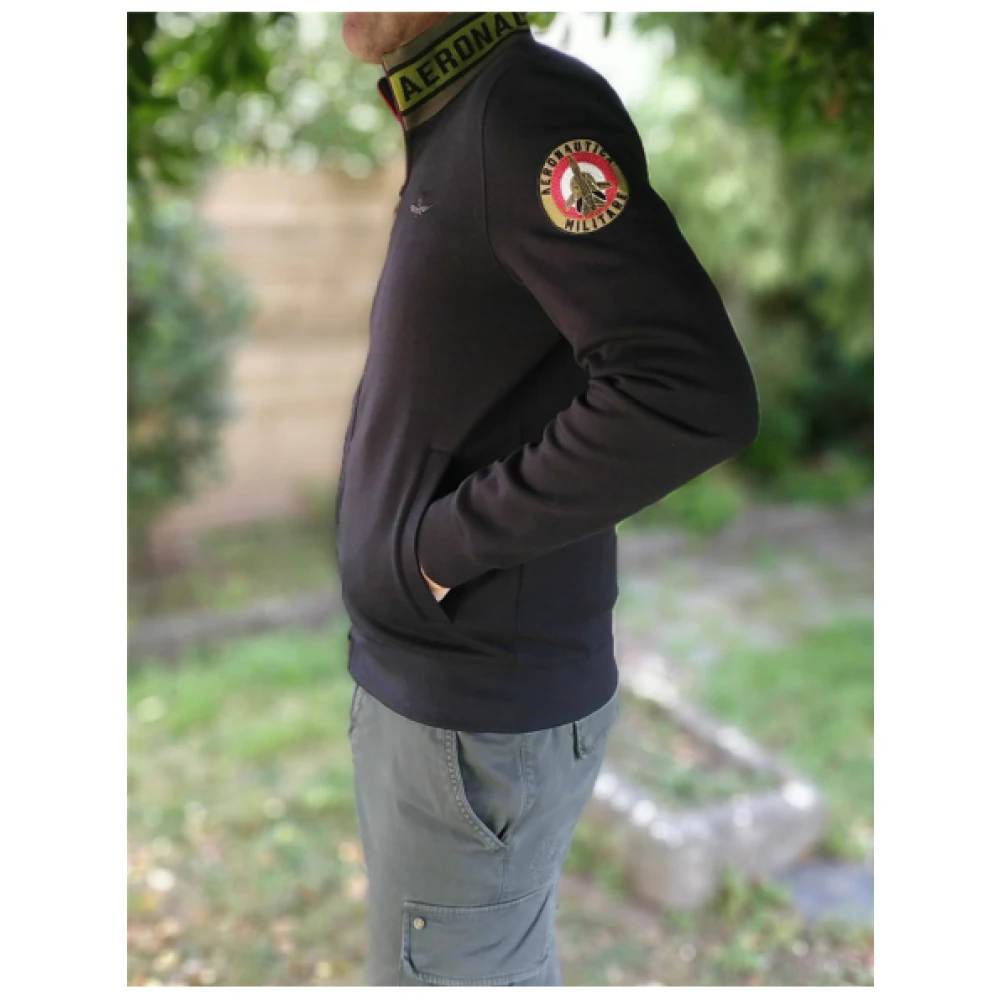 aeronautica militare Ritssluiting Jas Black Heren