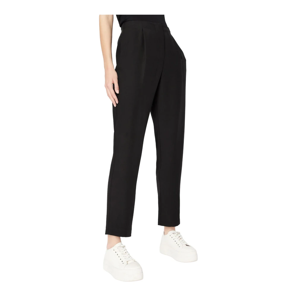 Armani Exchange Women's Black Pantalone - Straight Trousers - Xs - Trousers