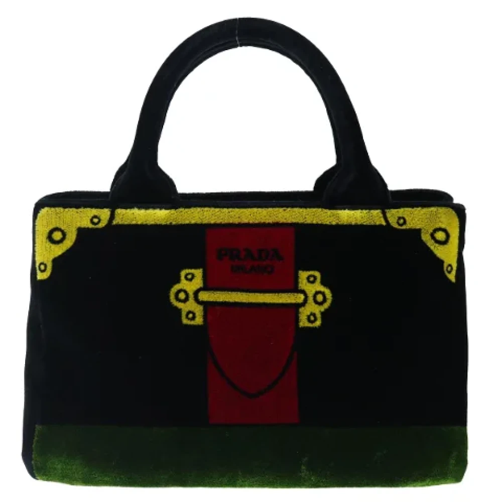 Prada Vintage Pre-owned Velvet prada-bags Multicolor Dames