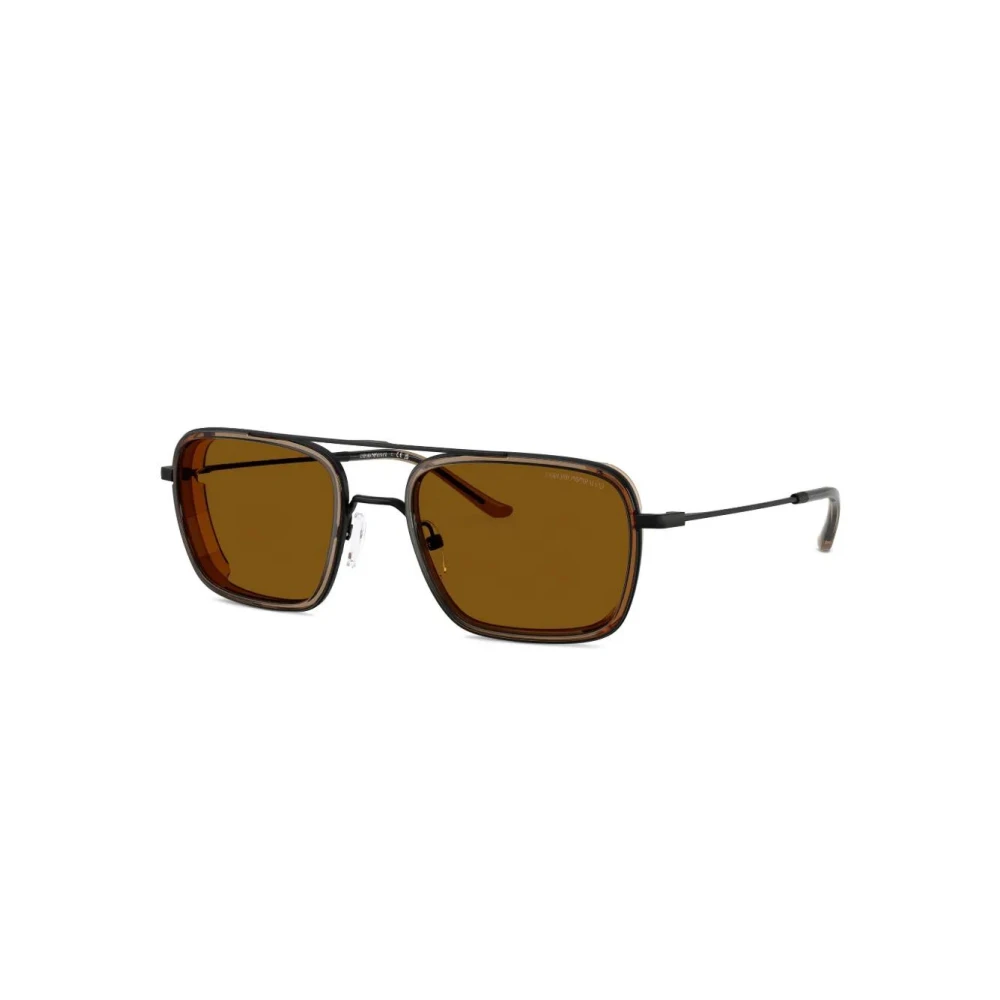Emporio Armani Men's Black/Bronze Ea2162 300163 Man Sunglasses Metal Squared Normal - Image 3