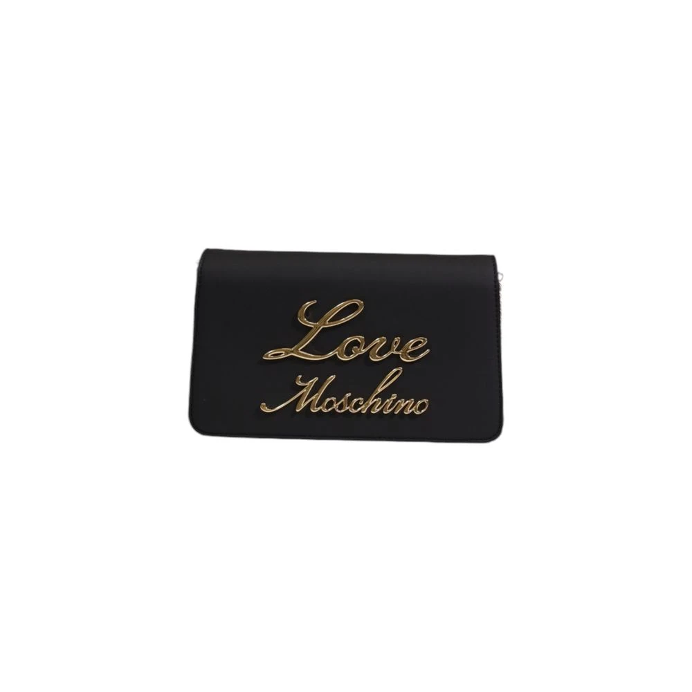 Love Moschino Zwarte Polyethyleen Handtas Herfst Winter Collectie Black Dames