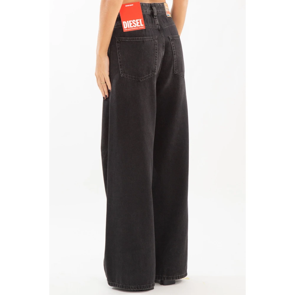 Diesel Zwarte Was Relaxed Jeans 1996 Stijl Black Dames