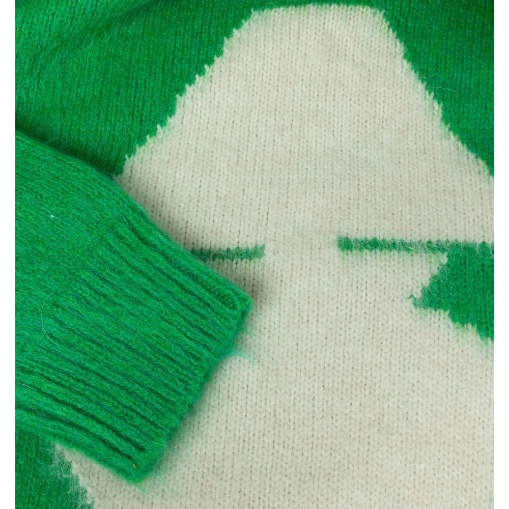 Autry Gebreide hoodie Green Heren