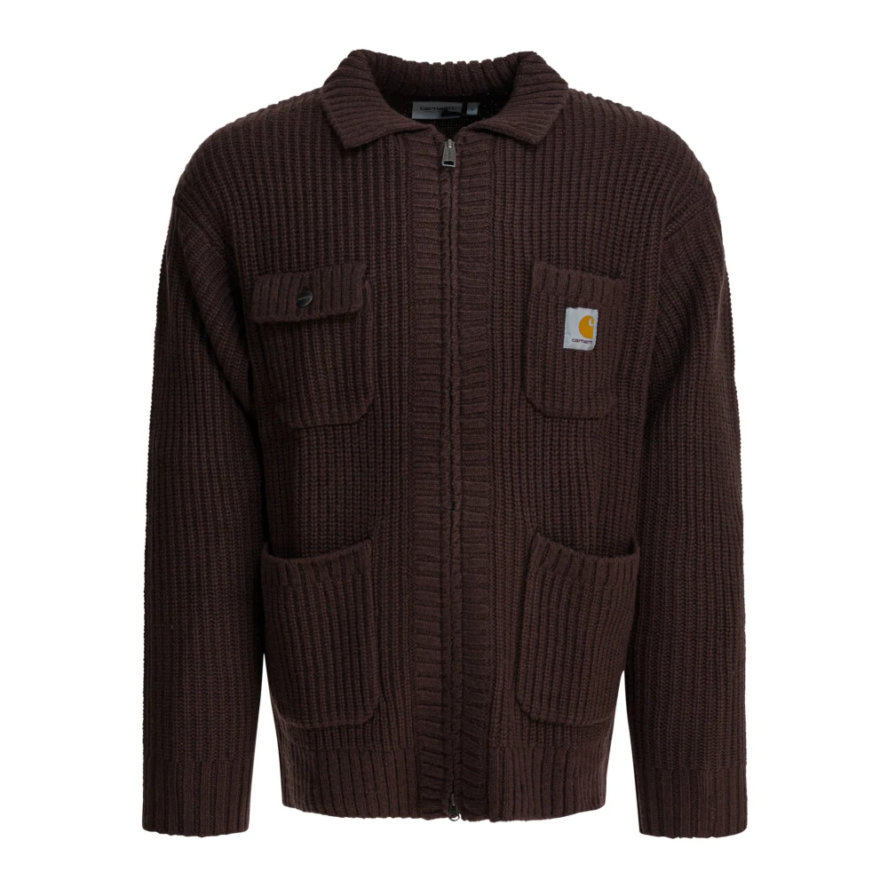 Carhartt Wip Men's Brown Cardigans, Xl, Chore Knit Jacket