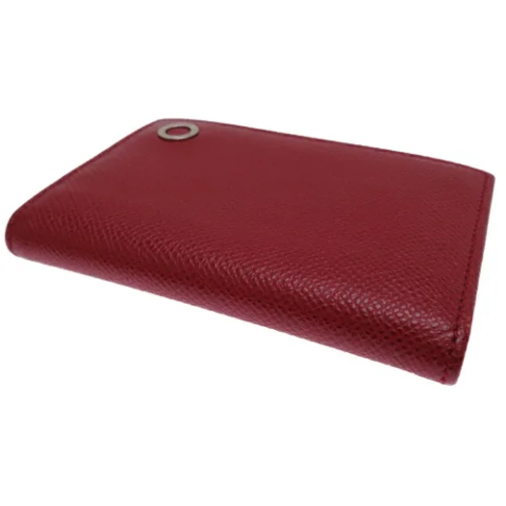 Bvlgari Vintage Pre-owned Leather wallets Red Dames