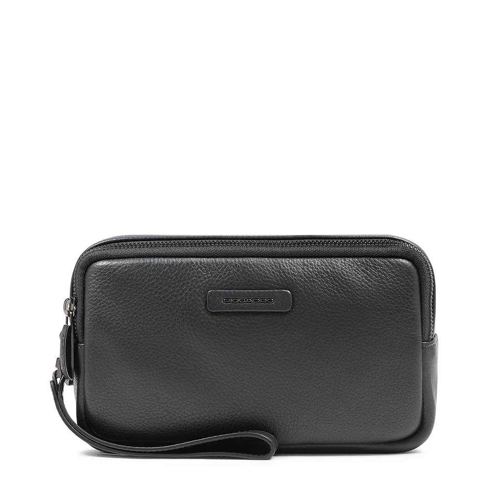 Piquadro Men's Black Bags, One Size, Modus Two-Compartt Clutch