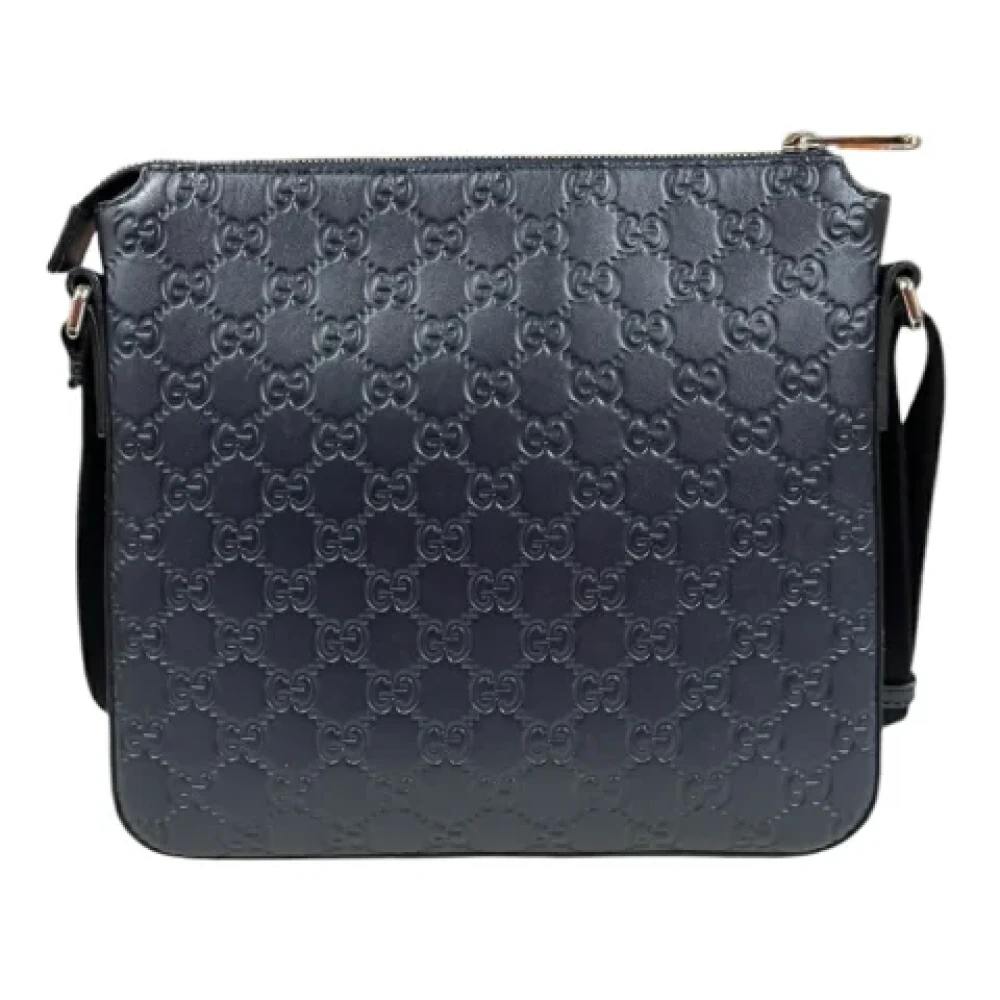 Gucci Vintage Pre-owned Leather shoulder-bags Blue Dames