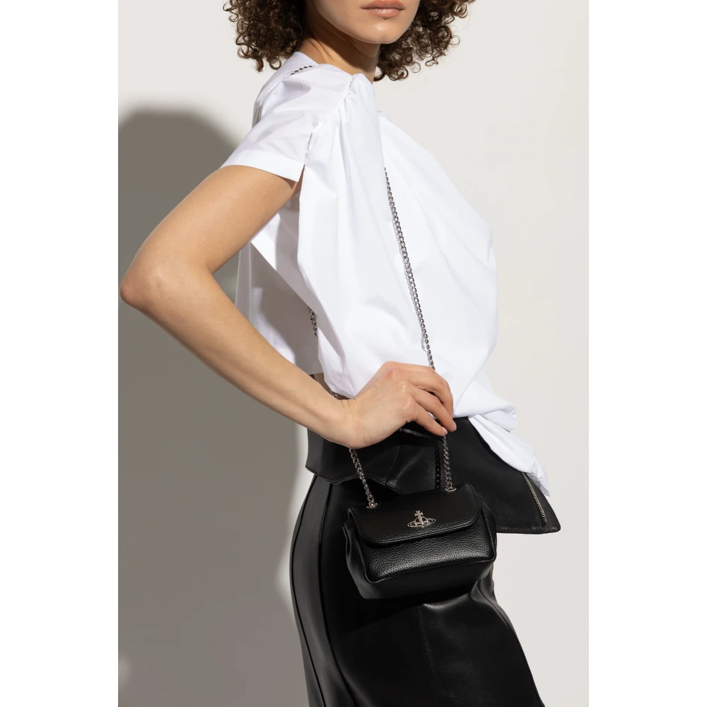 Vivienne Westwood Schoudertas met logo Black Dames