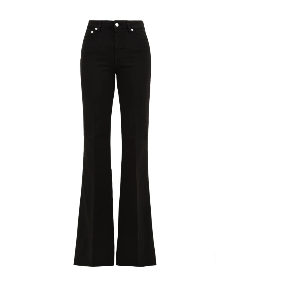 Cycle Kvinno Svart Jeans Dam, W28, Bomull, Flaire Hög Midja Utsvängda Jeans