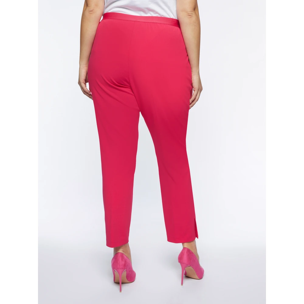 Fiorella Rubino Rechte Broek met Splitten Pink Dames
