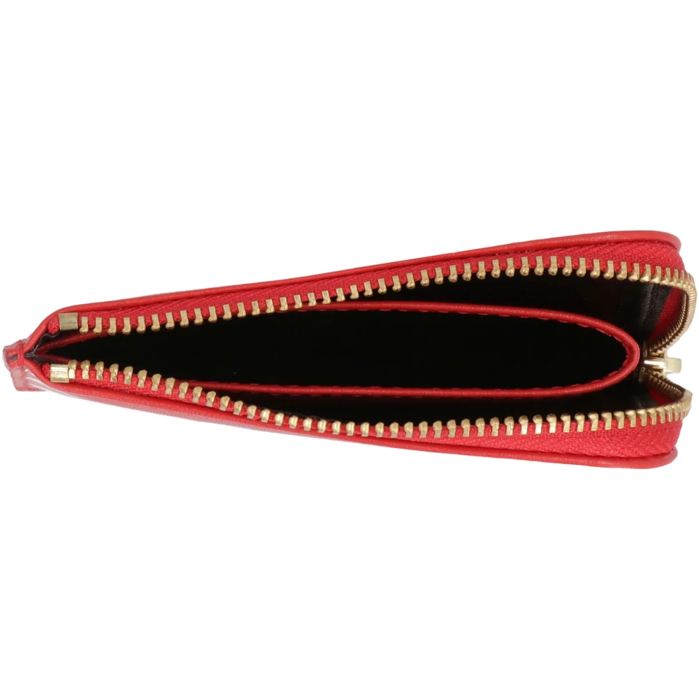 Comme des Garçons Polka-dot Leren Muntportemonnee Red Dames