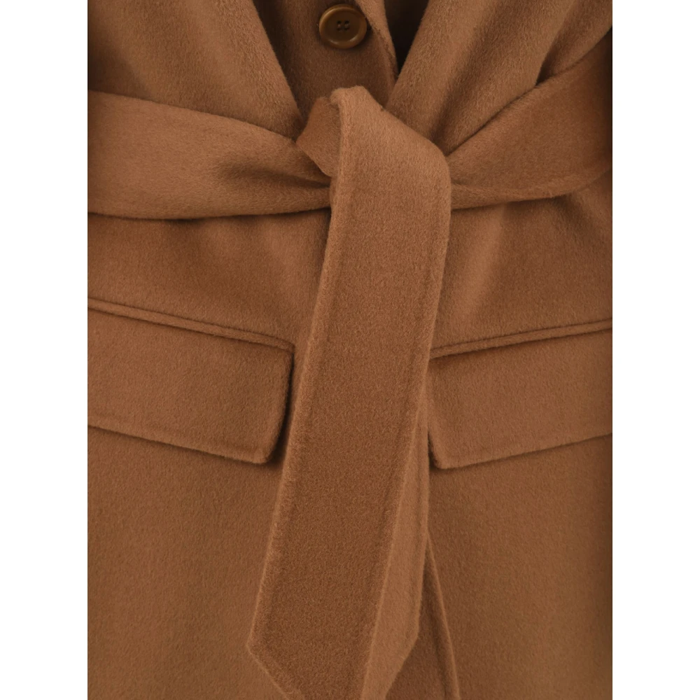 Aspesi Mantel met ceintuur Brown Dames