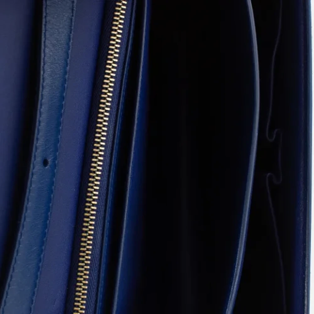 Celine Vintage Pre-owned Leather celine-bags Blue Dames