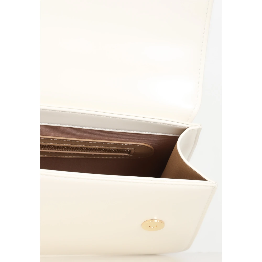 Love Moschino Ivoor Handtas met Hart Bedel Beige Dames