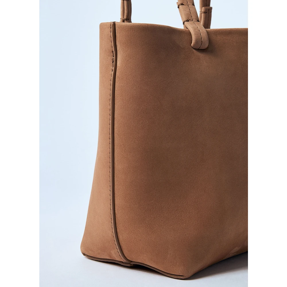 The Row Suede Park Tote Bag Brown Dames