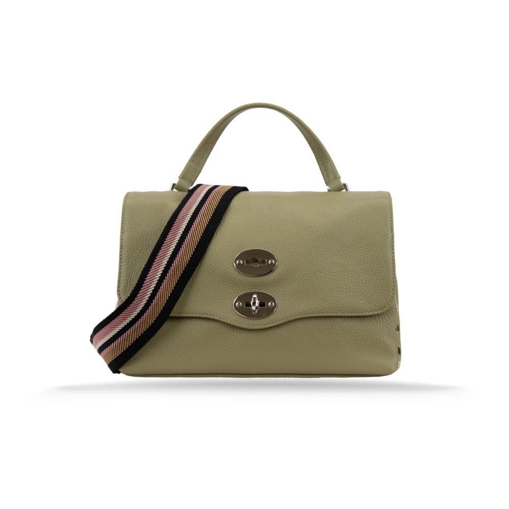 Zanellato Women's Green Leather Shoulder Bag With Metal Details - Handbags - One Size - Bags
