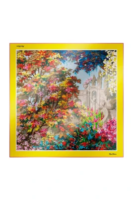Floral-print Silk Scarf