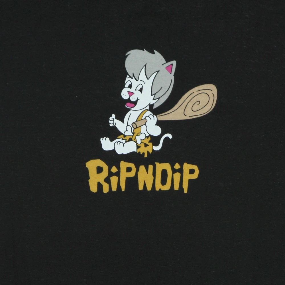 Ripndip Zwarte Heren T-shirt met Logo Print Black Heren