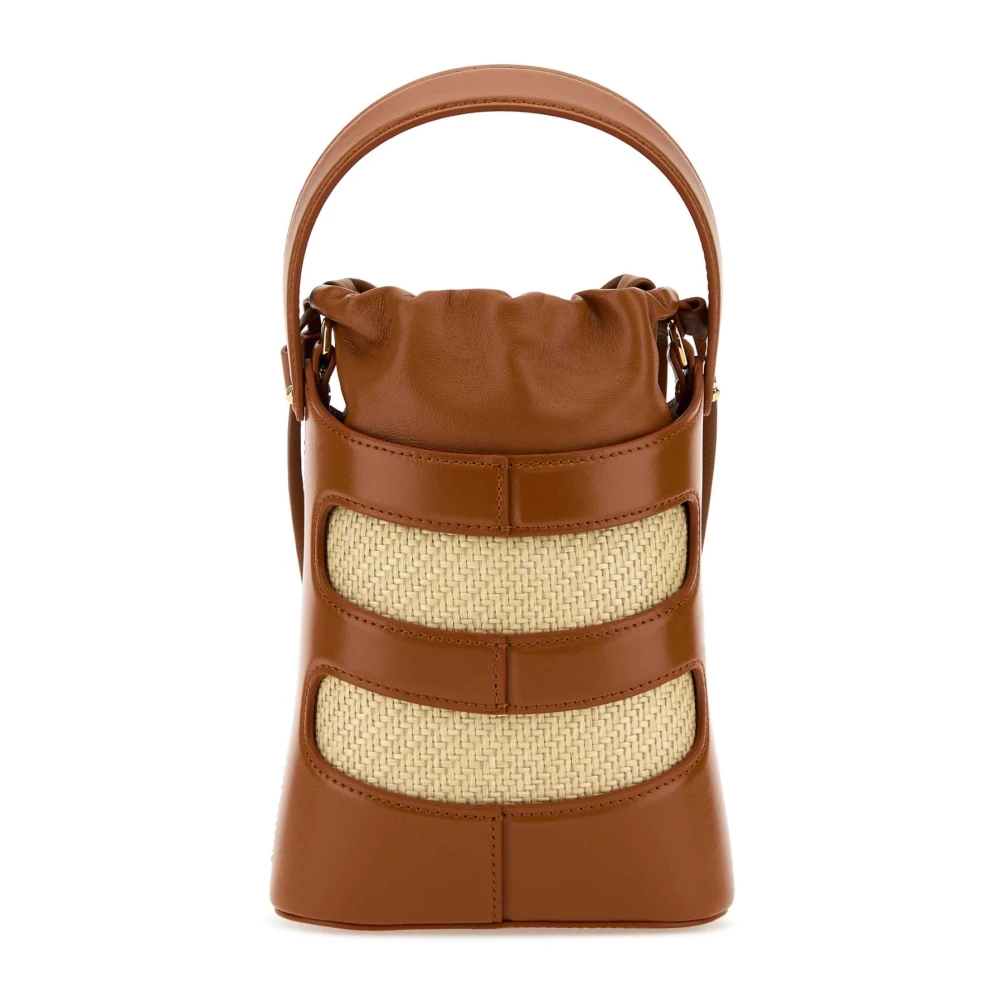 alexander mcqueen Mini The Rise bucket tas Brown Dames