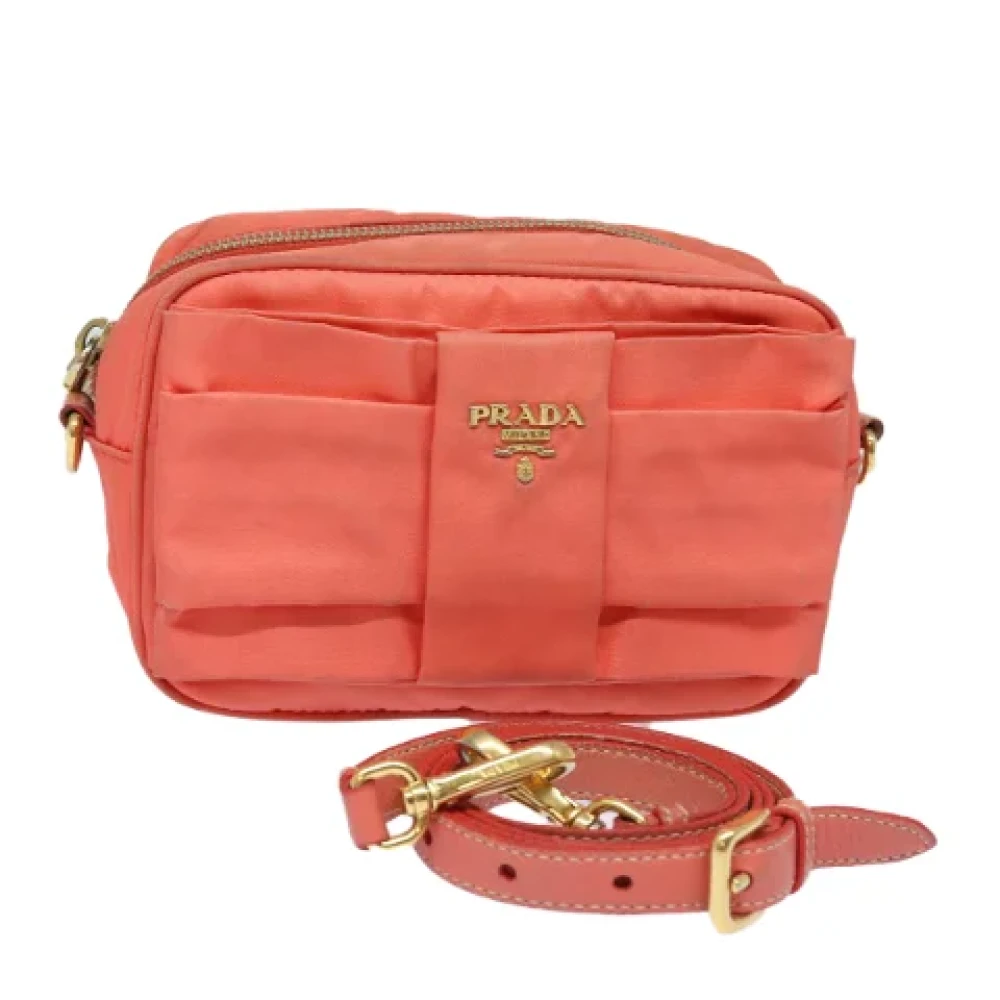 Prada Vintage Pre-owned Nylon prada-bags Orange Dames