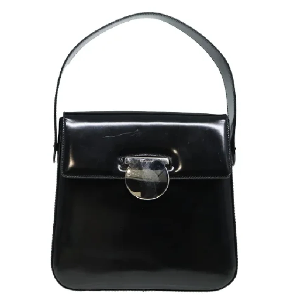 Salvatore Ferragamo Pre-owned Leather handbags Black Dames