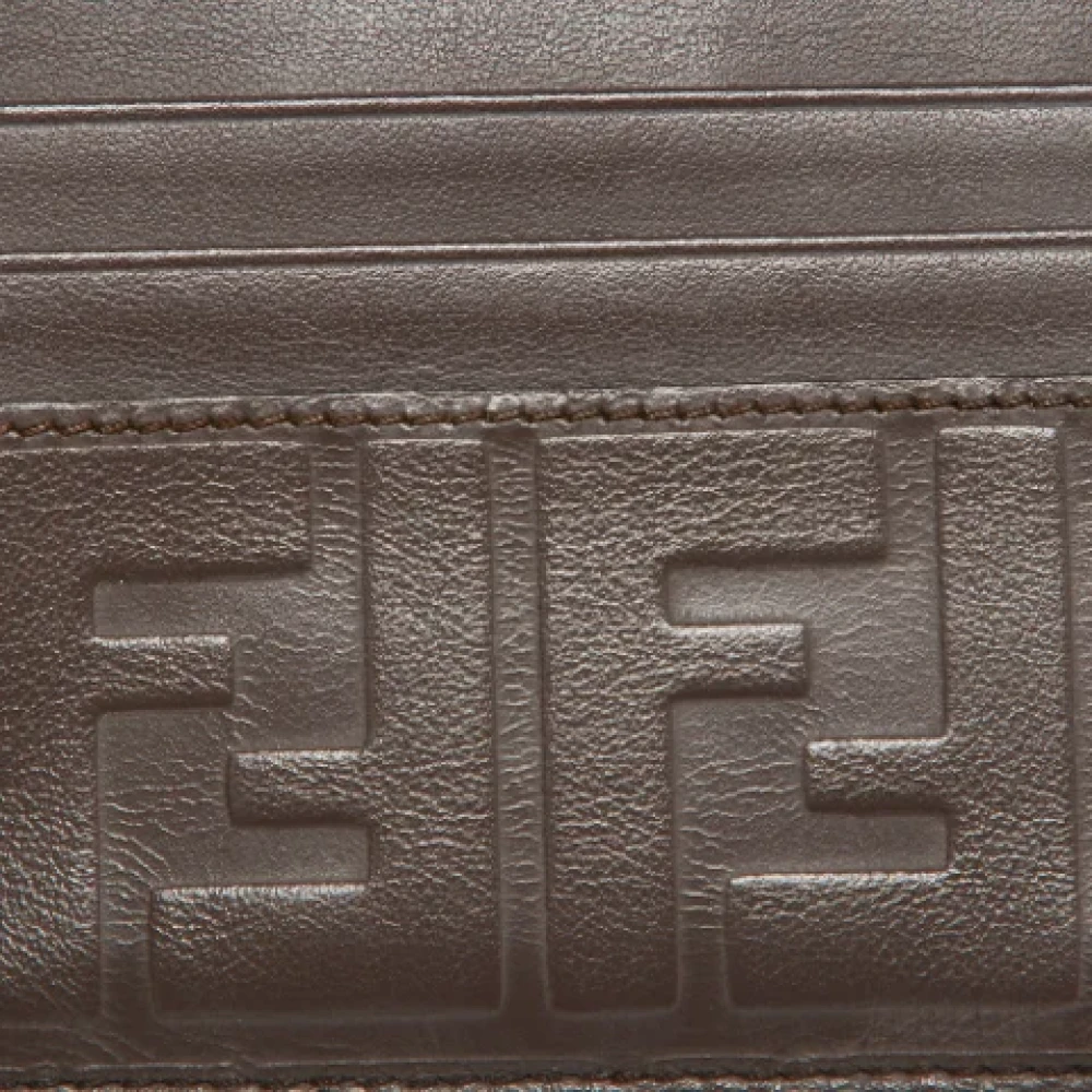 Fendi Vintage Pre-owned Leather wallets Brown Heren