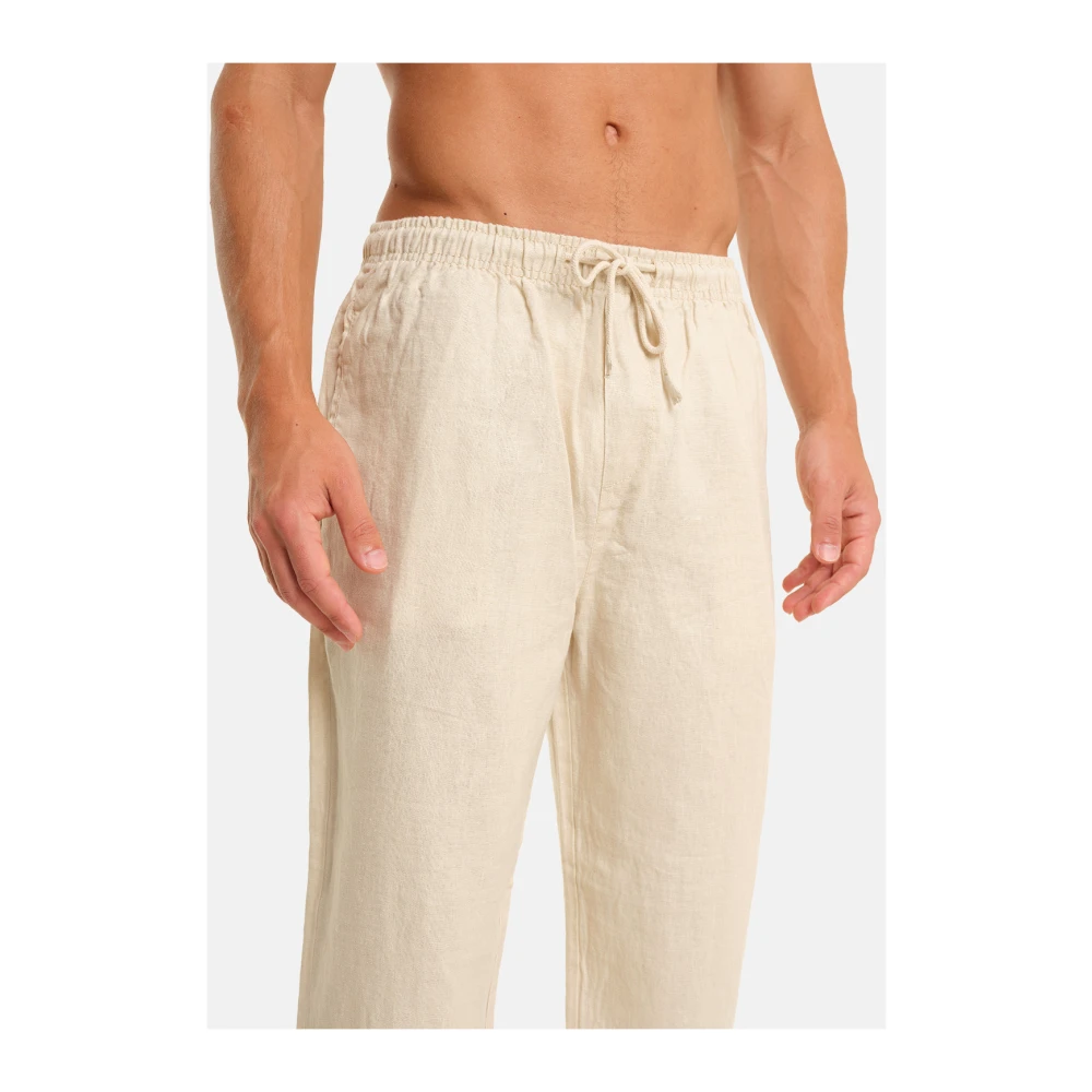 Peninsula Italiaanse Linnen Pantalaccio Beige Heren
