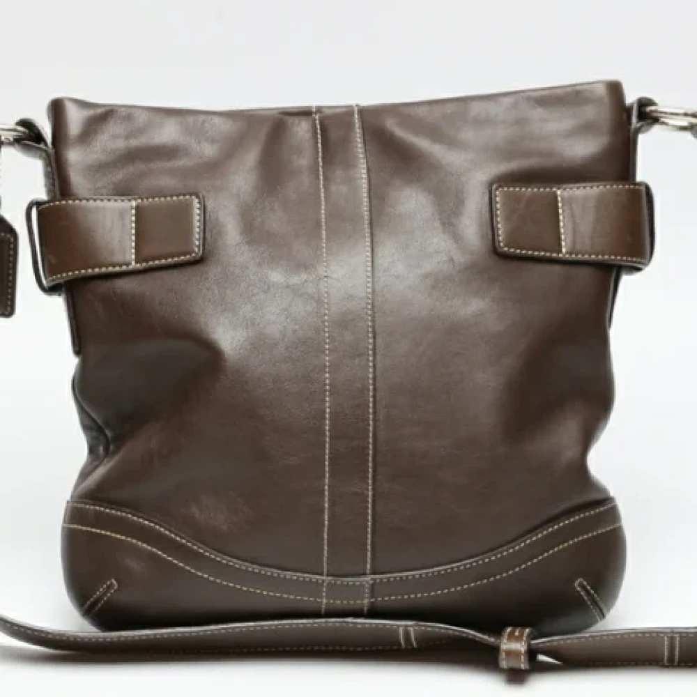Coach Pre-owned Fabric shoulder-bags Brown Dames