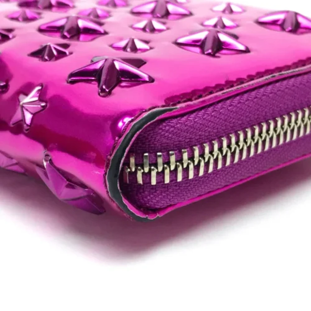 Jimmy Choo Pre-owned Leather wallets Purple Dames