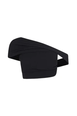 Crepe Draped Crop Top