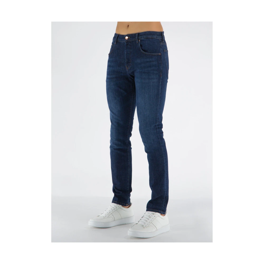 Don The Fuller Donkerblauwe Katoenen Jeans Blue Heren