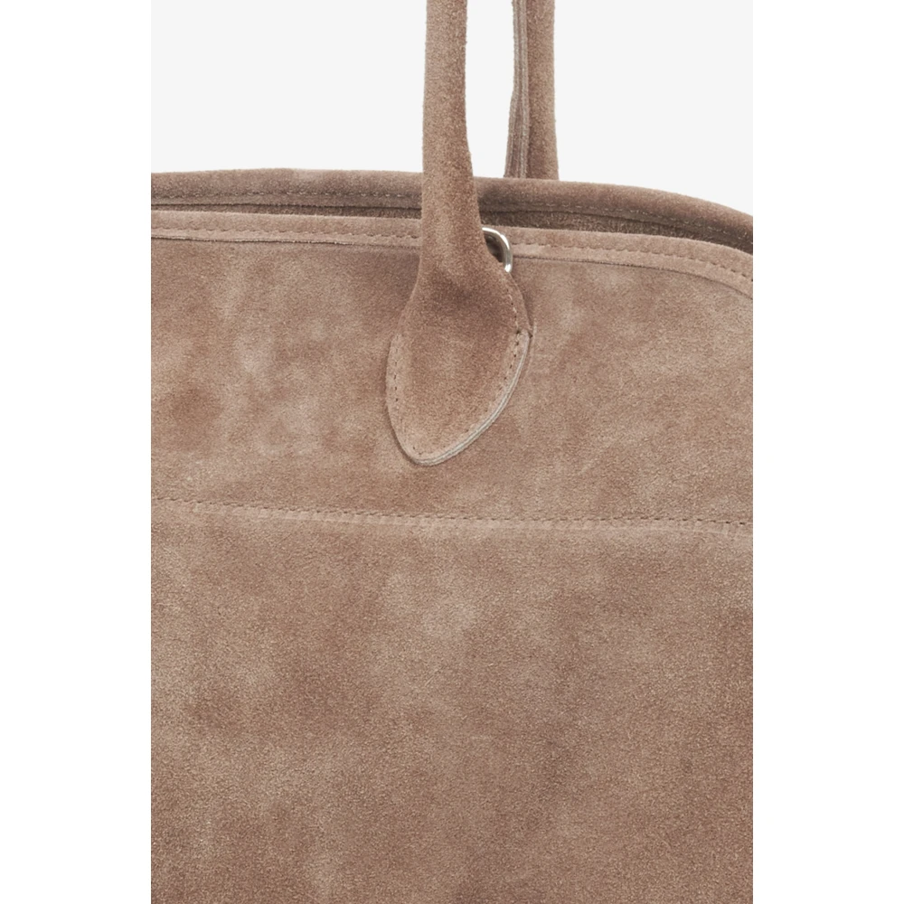 Estro Beige Satchel Handtas voor vrouwen gemaakt van Premium Italiaans Velours Beige Dames