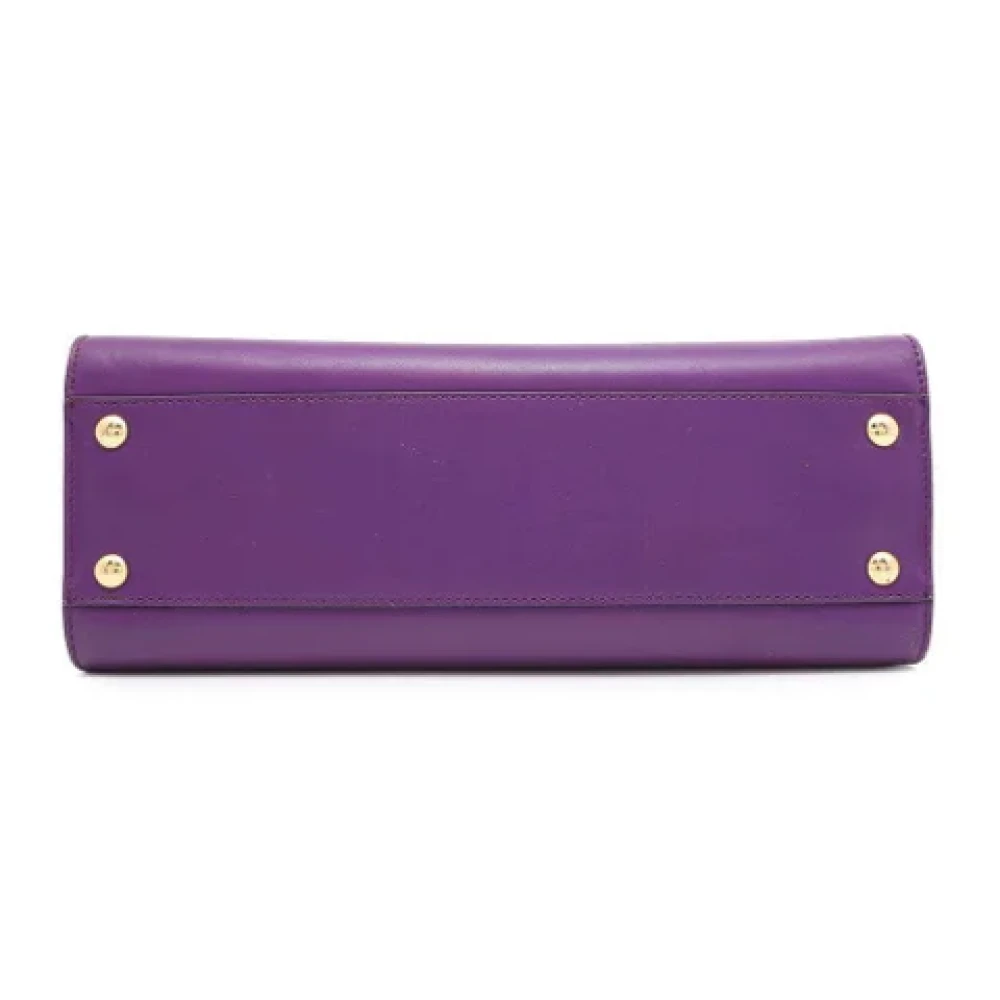 Salvatore Ferragamo Pre-owned Leather handbags Purple Dames
