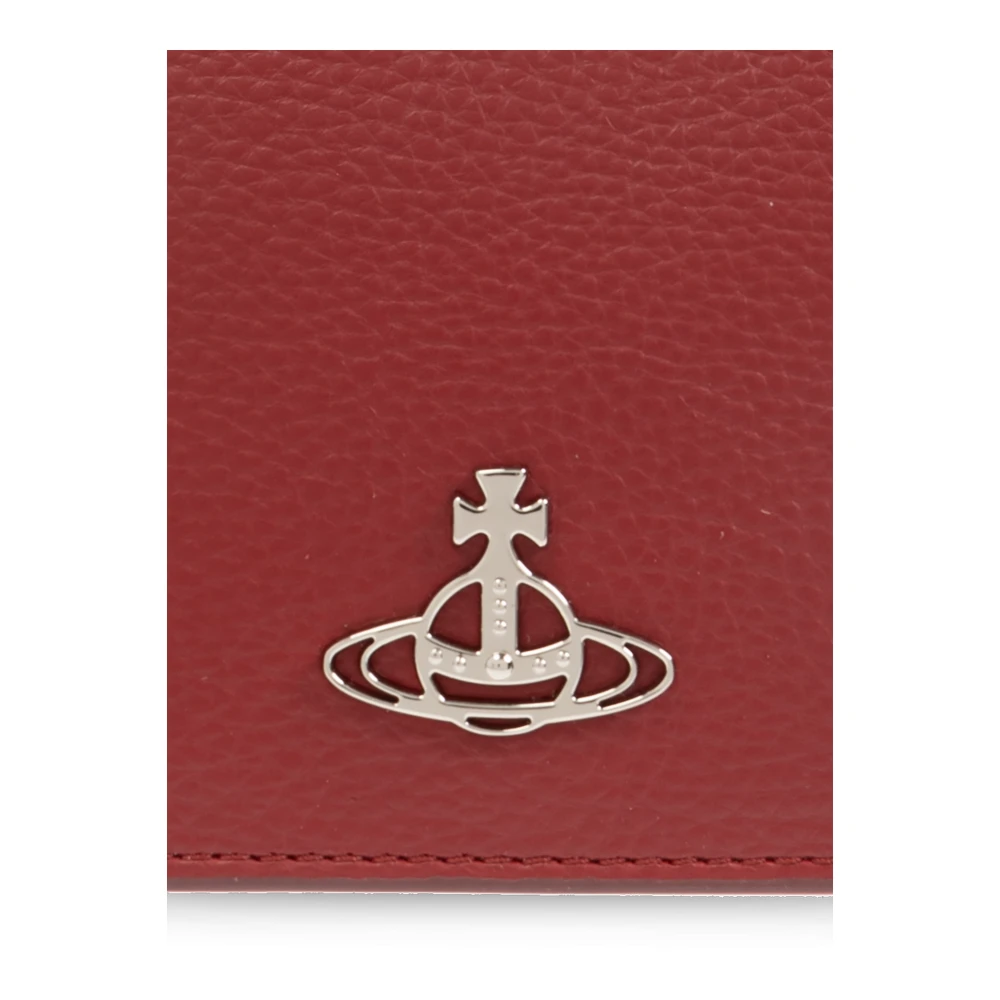 Vivienne Westwood Leren portemonnee met logo Red Dames