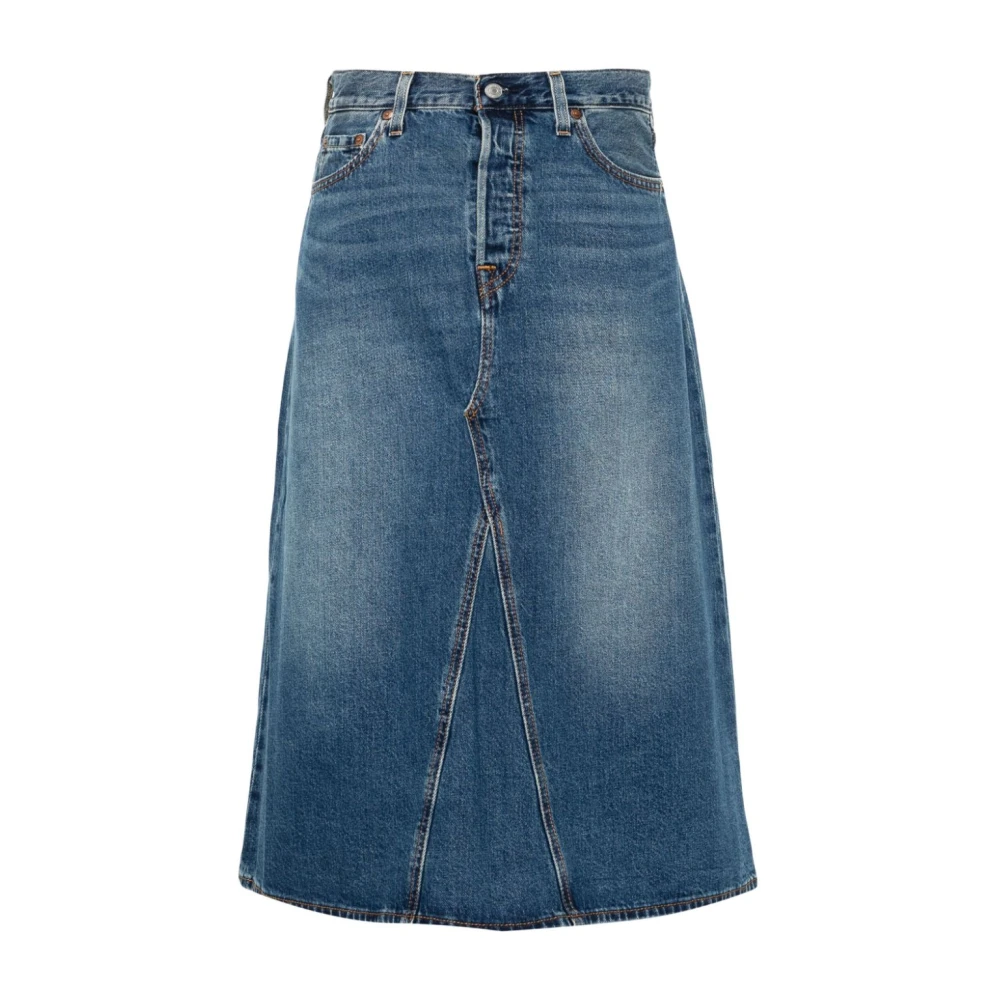 Levi's Blauwe Denim A-Lijn Rok Blue Dames