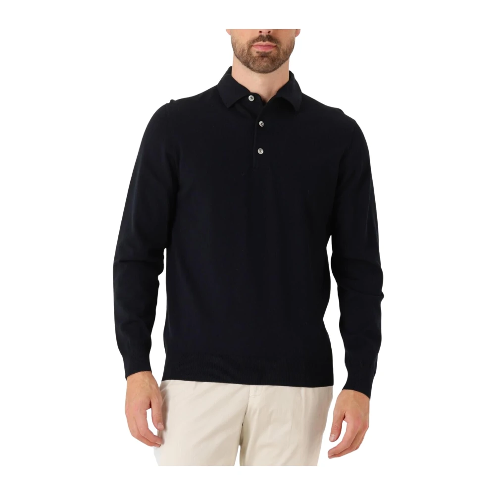 Profuomo Luxury Basic One Piece Polo - Male - Polo Shirts - Blue - Xl - Tops - Image 3