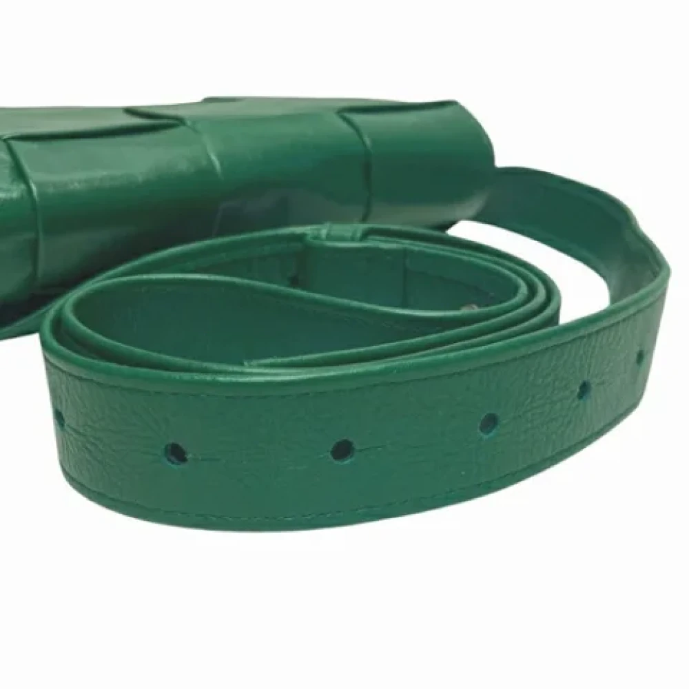 Bottega Veneta Vintage Pre-owned Leather pouches Green Dames