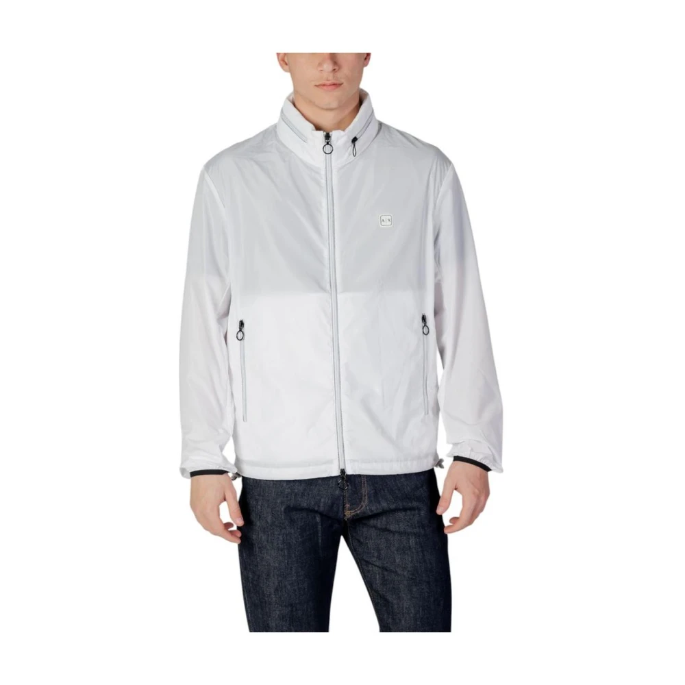 Armani Exchange Men's White Polyester Packable Jacket