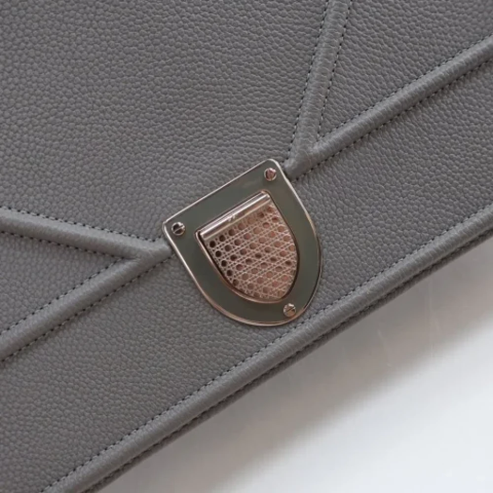 Dior Vintage Pre-owned Leather dior-bags Gray Dames