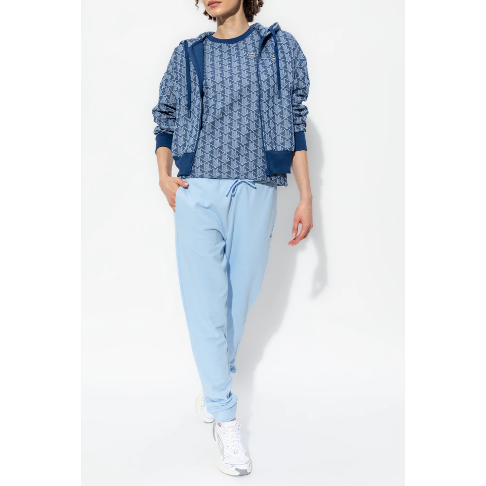 Lacoste T-shirt met monogram Blue Dames