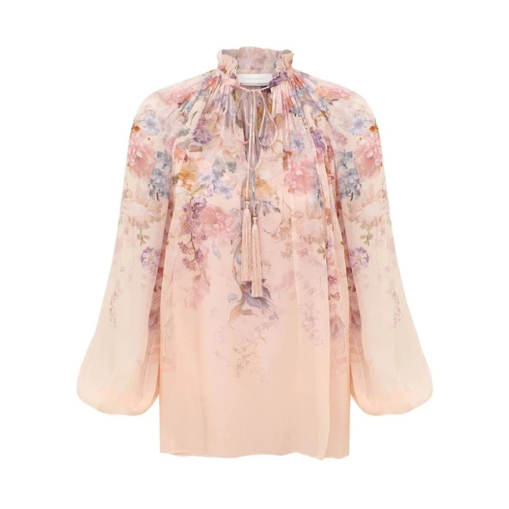 Zimmermann Valiant Billow Blouse - Female - Blouses - Multicolor - M - Blouses & Shirts