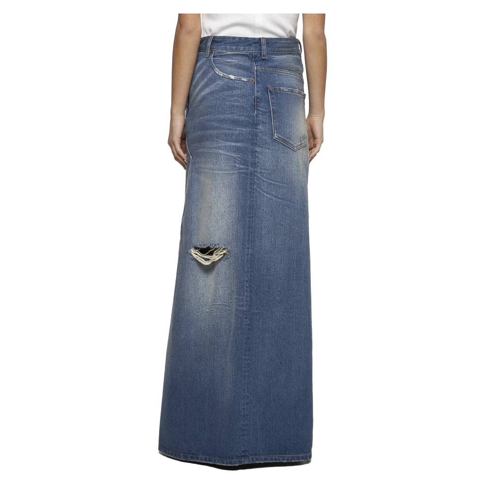 MM6 Maison Margiela Denimrok Blue Dames