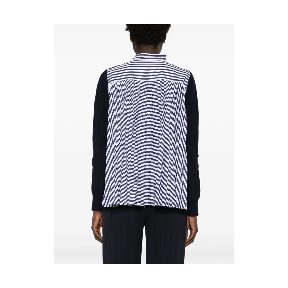 Sacai Blauwe Knopen Trui Blue Dames
